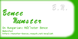 bence munster business card